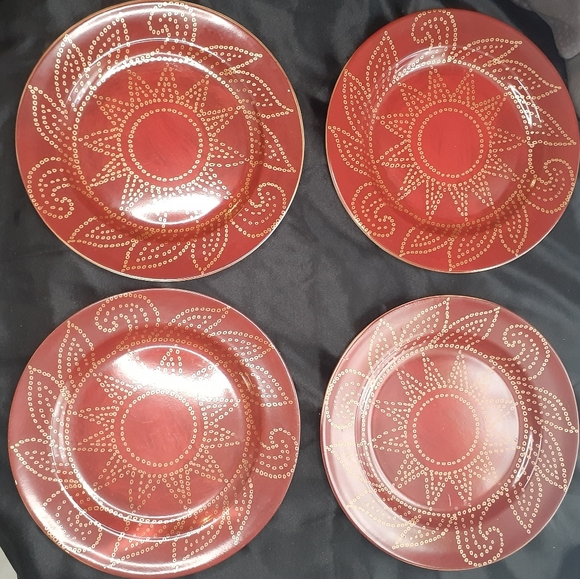 Pier 1 Vtg {4} Boho Matira Salad Plate Set of 4 - Picture 2 of 16